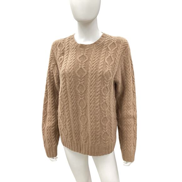 Vintage Polo By Ralph Lauren Sweater Women’s SZ M 100% Cashmere Hand Knit Brown - Picture 1 of 5